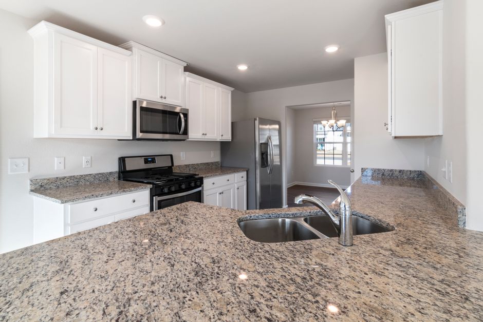Granite countertop installed in a kitchen