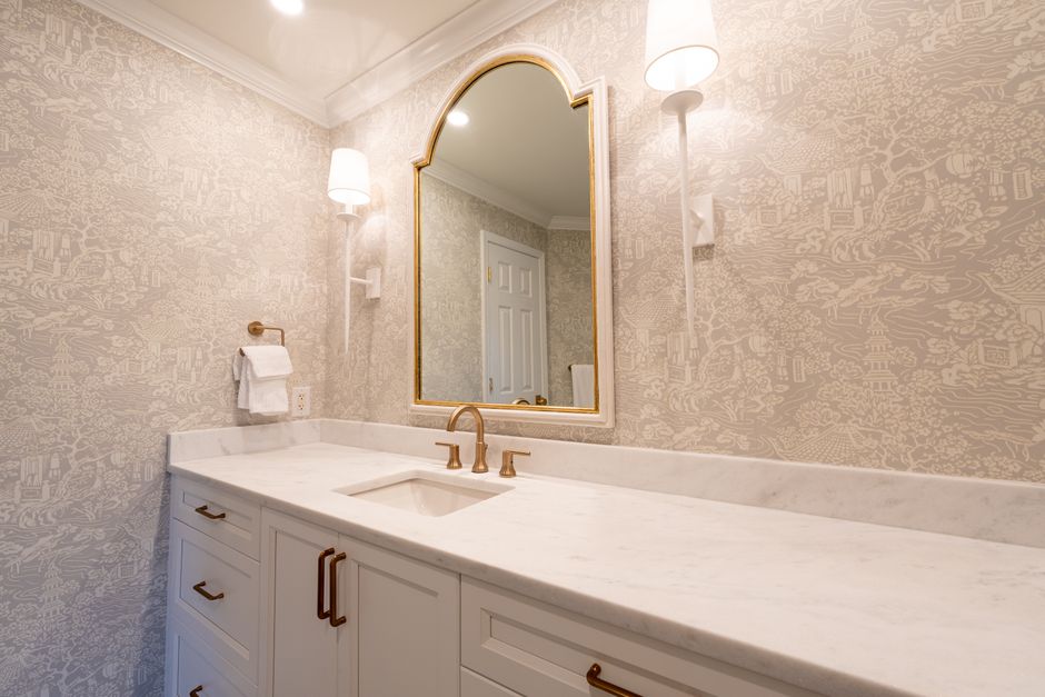 Marble bathroom vanity countertop