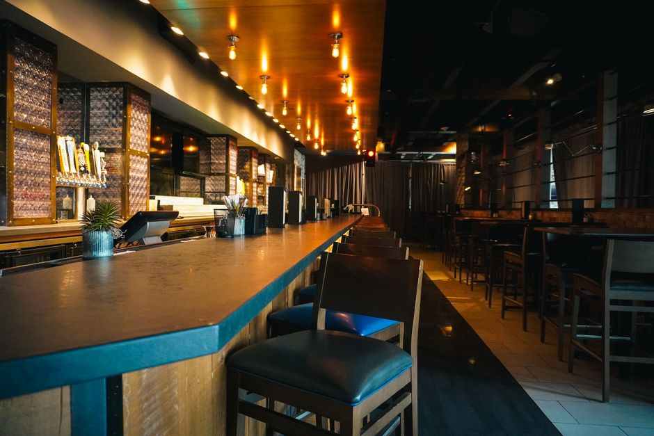 Commercial stone countertop and bar surface
